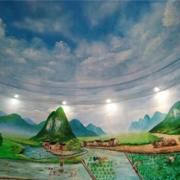 别墅3D立体画墙绘南京艺术手绘墙工作室彩绘经验丰富工艺好